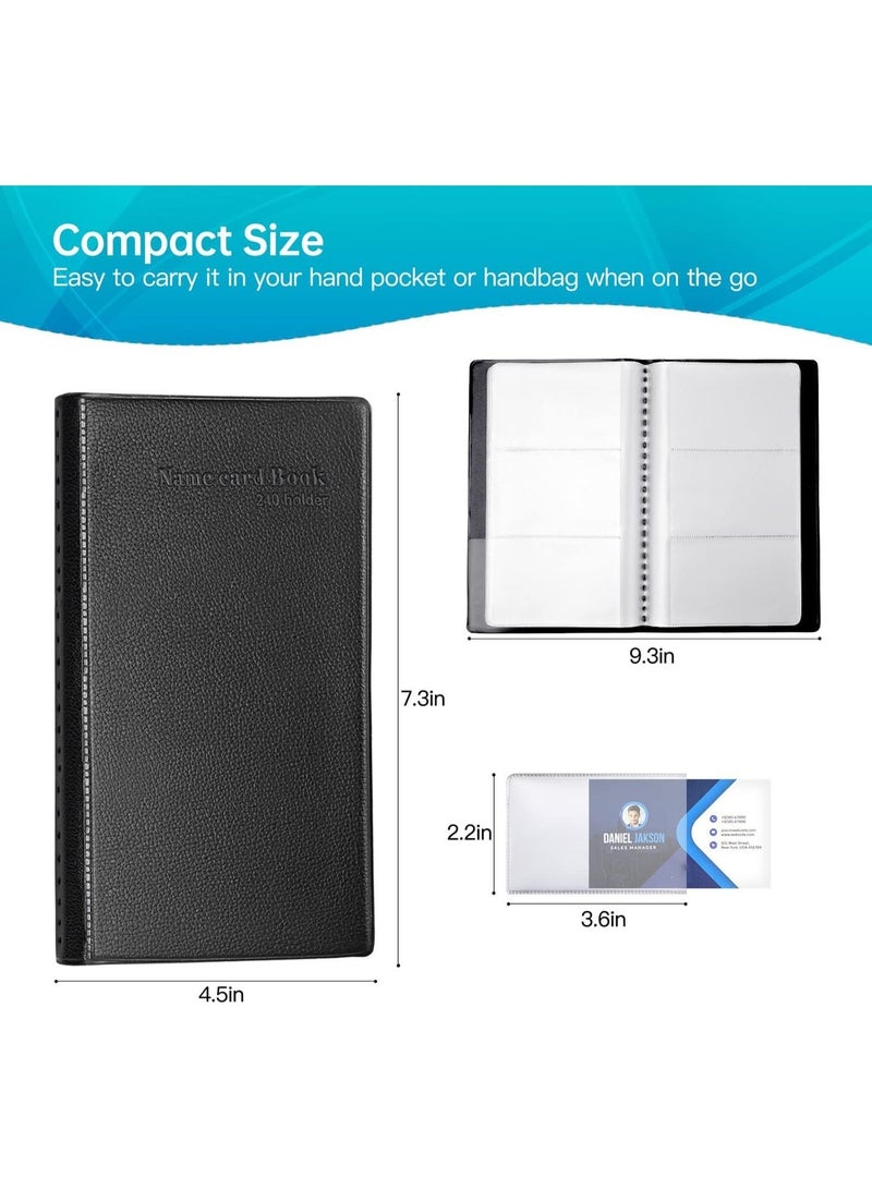 Deli Business Card Book Holder Name Card Organizer Professional Office Journal Namecard Holder Organizer Holds 240 Cards - Image 5